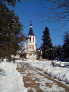 Стр-во часовни, зима 2014 